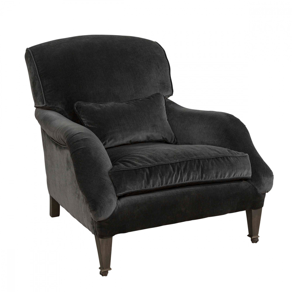 WINSTON Lounge chair velvet charcoal TOWNHOUSE Interiør